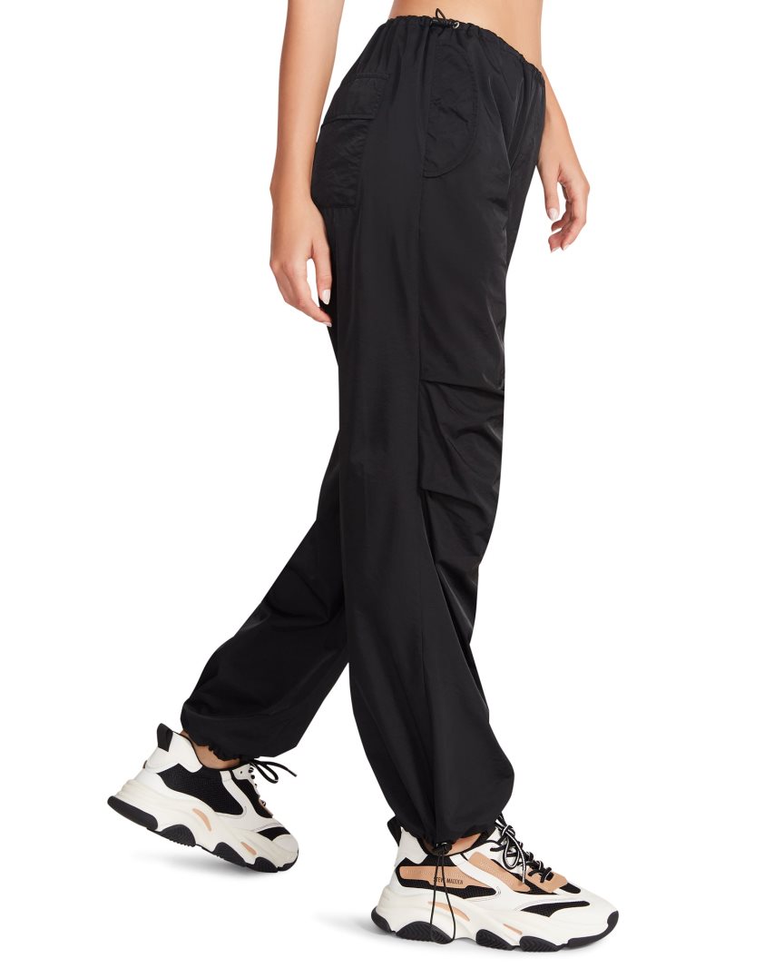 Pantalones Steve Madden Pia Parachute Mujer Negras | ES WL0S86